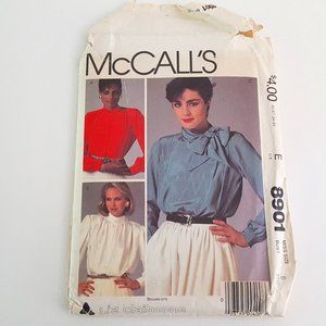Vintage McCall's Sewing Pattern 8901 Liz Claiborne Blouses Miss Size 8 Bust 31.5